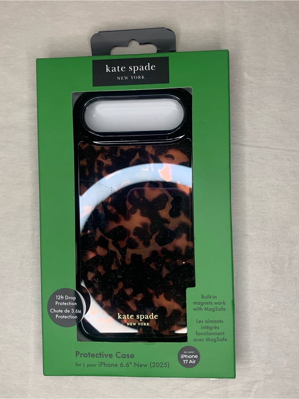kate spade Brown & Black Tortoiseshell Glossy iPhone Case